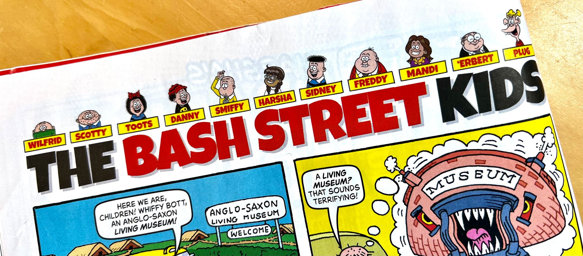 A page from the Beano, showing the 2022 Bash Street Kids line-up