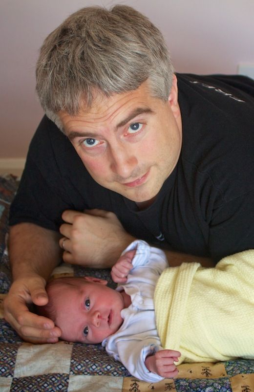 Adam Tinworth with Hazel, his daughter.