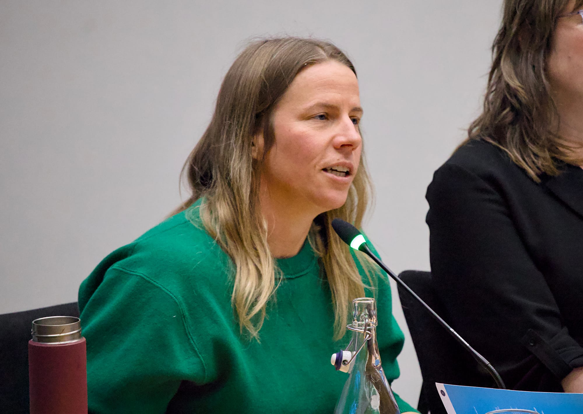 Professor Mel Bunce, hosting a panel at the UK Media Freedom Forum