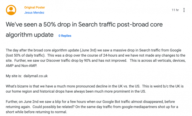 MailOnline takes brutal hit from Google algorithm update