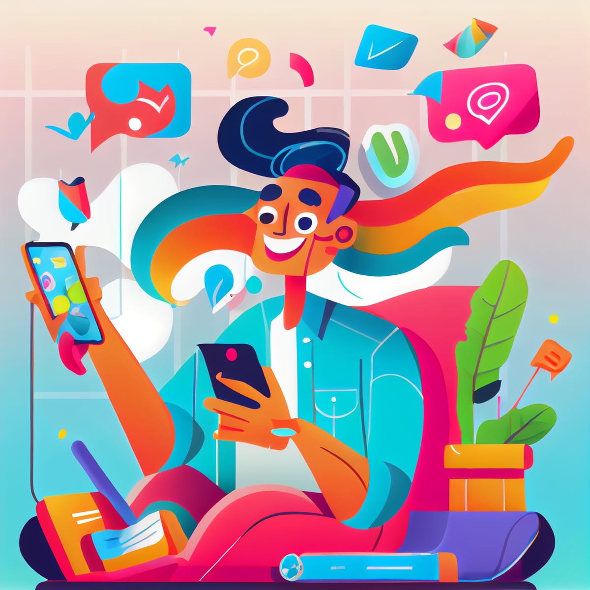 Making happy and productive use of social media