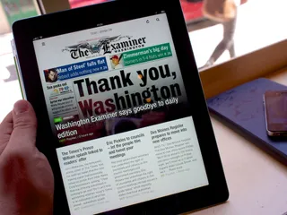 Feedly on an iPad in a coffee shop