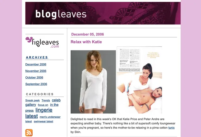 Figleaves is Blogging
