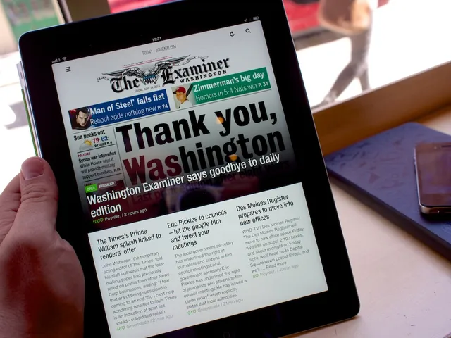 Feedly on an iPad in a coffee shop