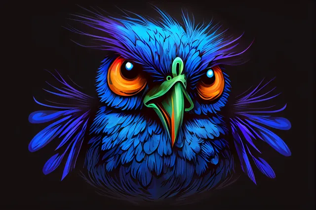 An evil Twitter bird