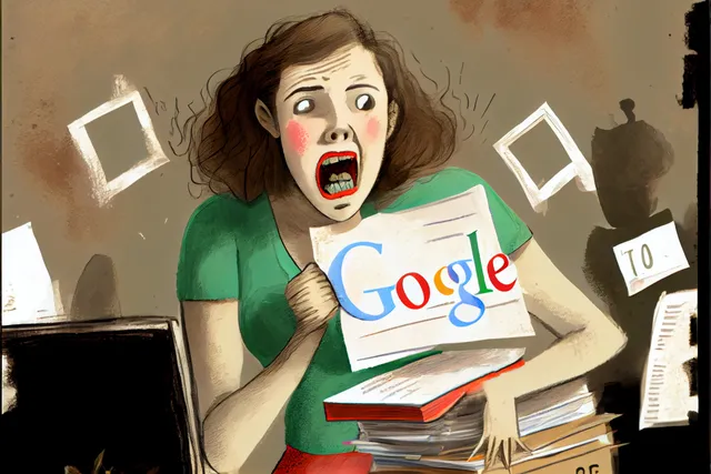 A woman trying to pitch a link spam article to a blog