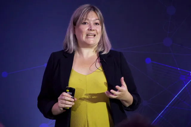 Daisy Donald, principal, FT Strategies talking at the Future of Media Technology conference. 