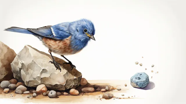 The Twitter bird looks at a decaying Pebble. 