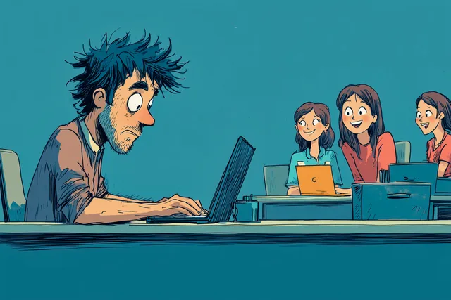 A overworked journalist, in stark contrast to a journalist working with engaged readers