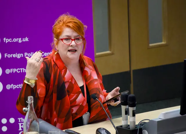 Professor Julie Posetti speaking at the Media Freedom Forum