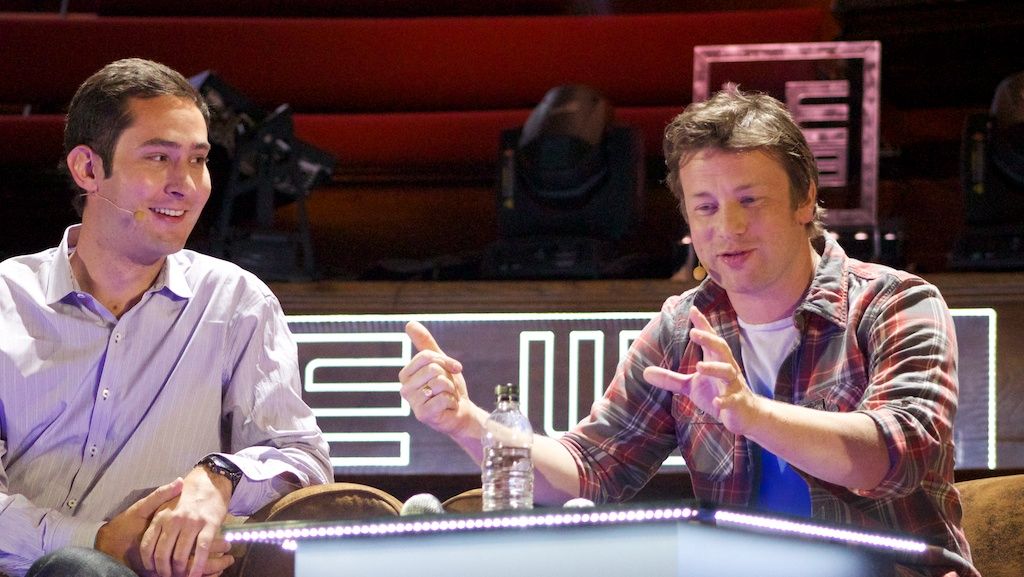 Jamie Oliver and Kevin Systrom at Le Web: an Instagram moment